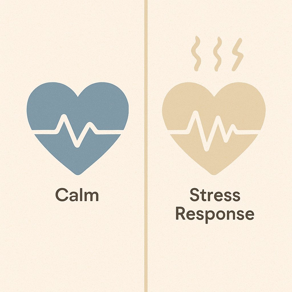 Comparison illustration showing differences between panic attack and heart attack