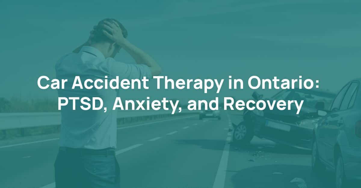 Adult in soft natural light reflecting on car accident therapy and recovery after a motor vehicle accident in Ontario