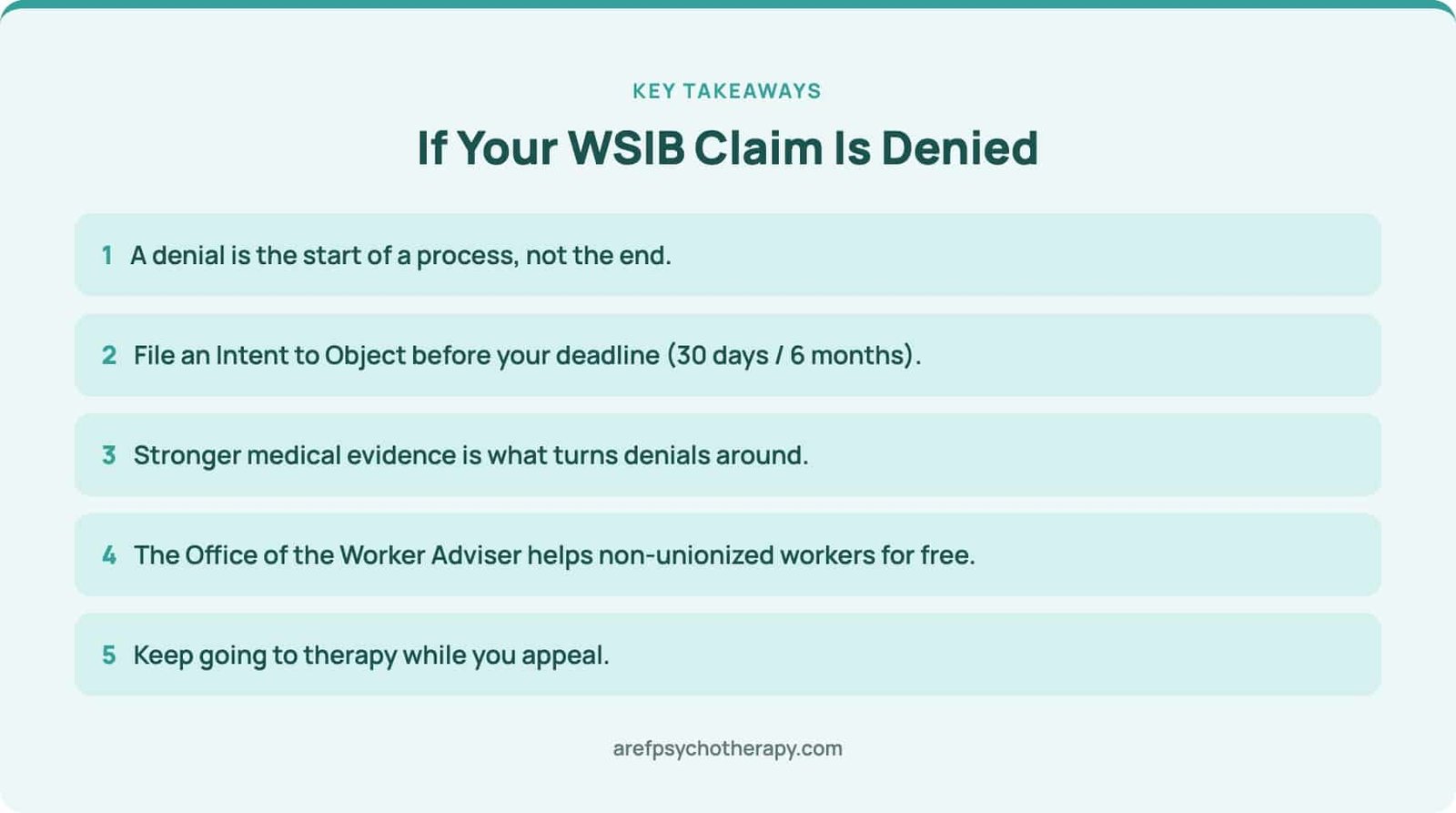 Key takeaways if your WSIB claim is denied